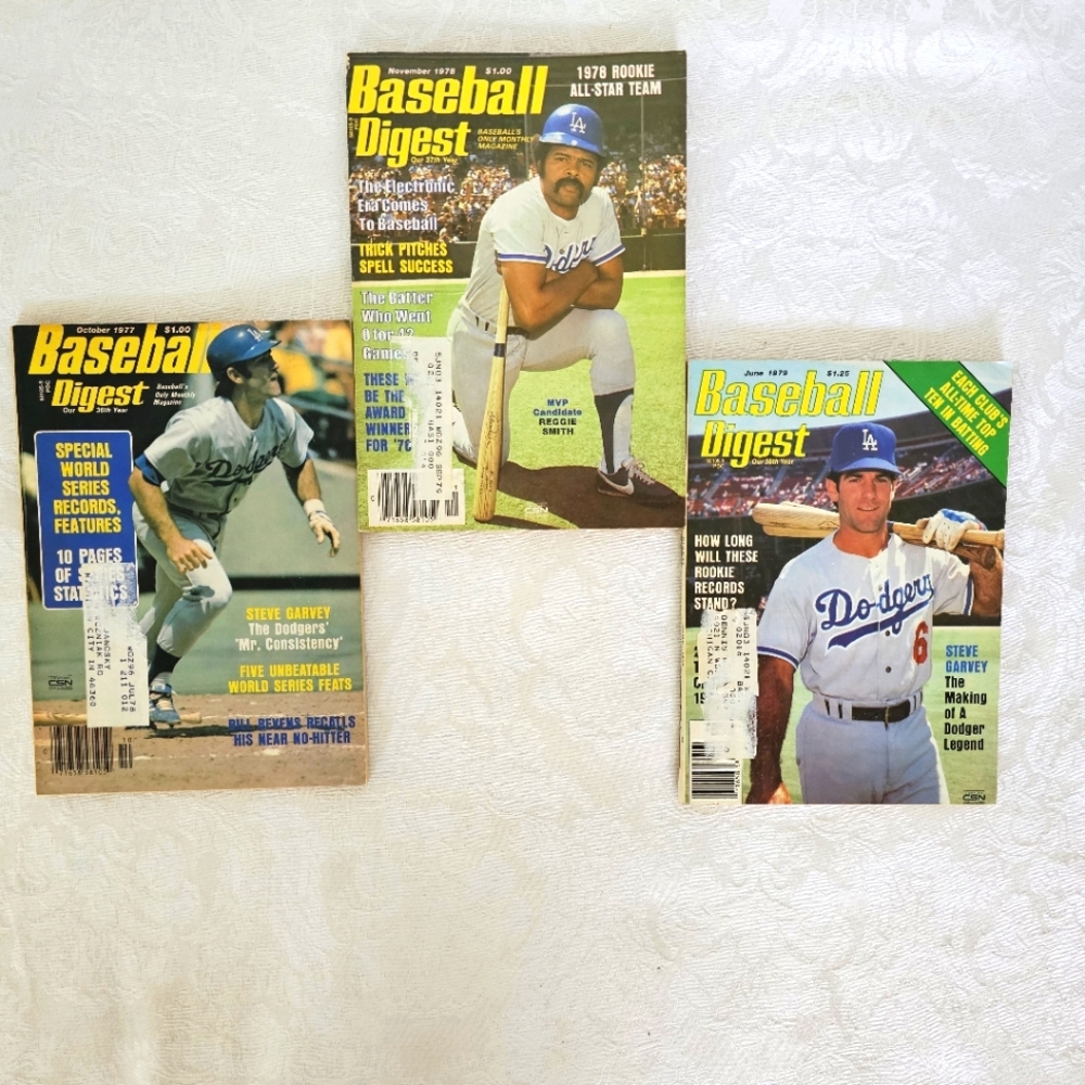 Magazine Collection - 3 Baseball Digest Magazines 1977, 1978, 1979